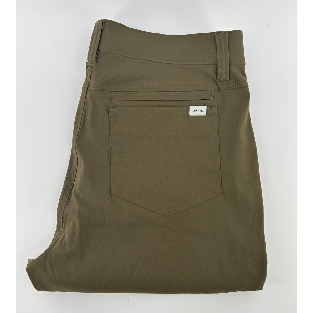 Orvis Lightweight Tech Pants Men 34x29 Green Stretch Outdoor Hiking